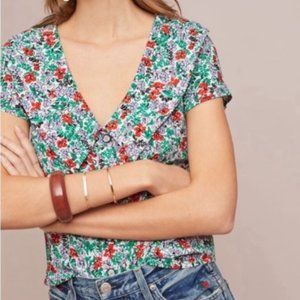 Maeve by Anthropologie button down floral top